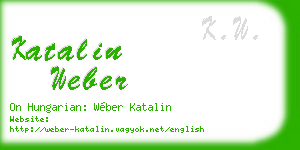 katalin weber business card